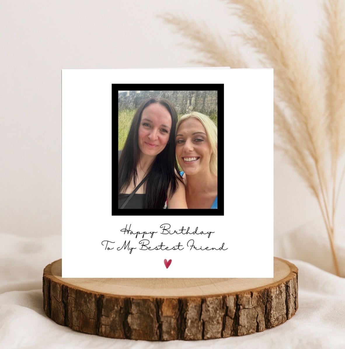 Personalised Photo Card, Best Friend Birthday Card