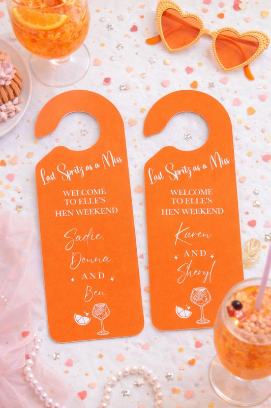Personalised Wedding Hen Party Room Reserved Door Hanger