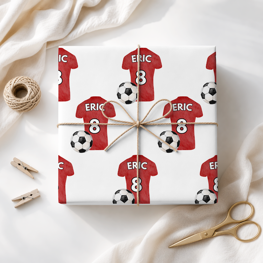 Personalised Children's Football Wrapping Paper