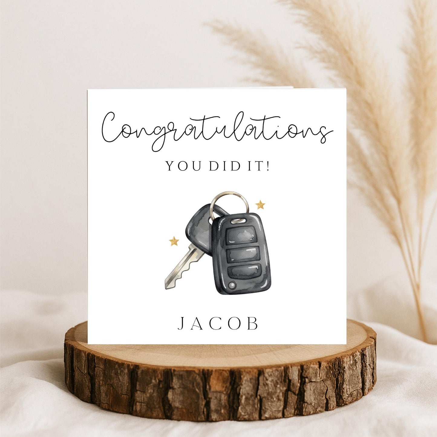 Congratulations Driving Test Card Personalised, Passed Driving Test Card
