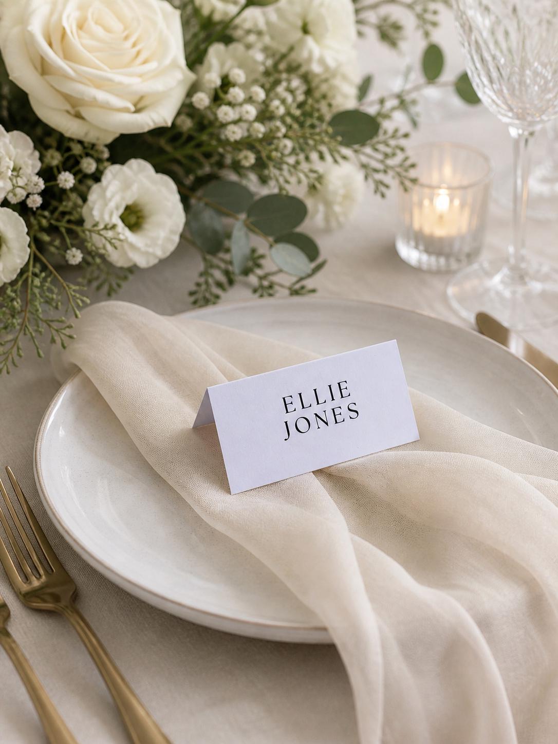 Minimalist Wedding Place Cards, Wedding Name Cards, Wedding Table Names, Wedding Favours