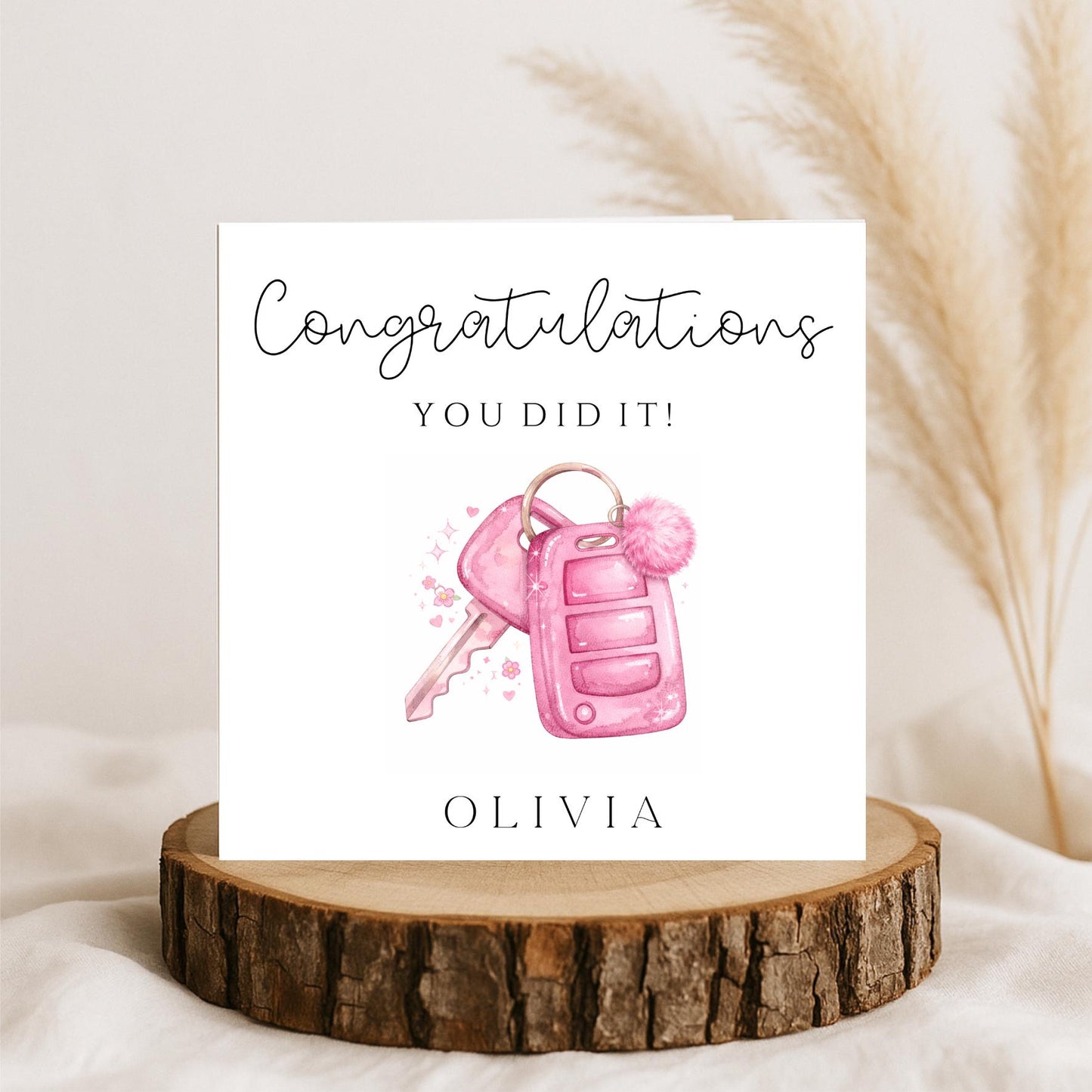 Congratulations Driving Test Card Personalised, Passed Driving Test Card