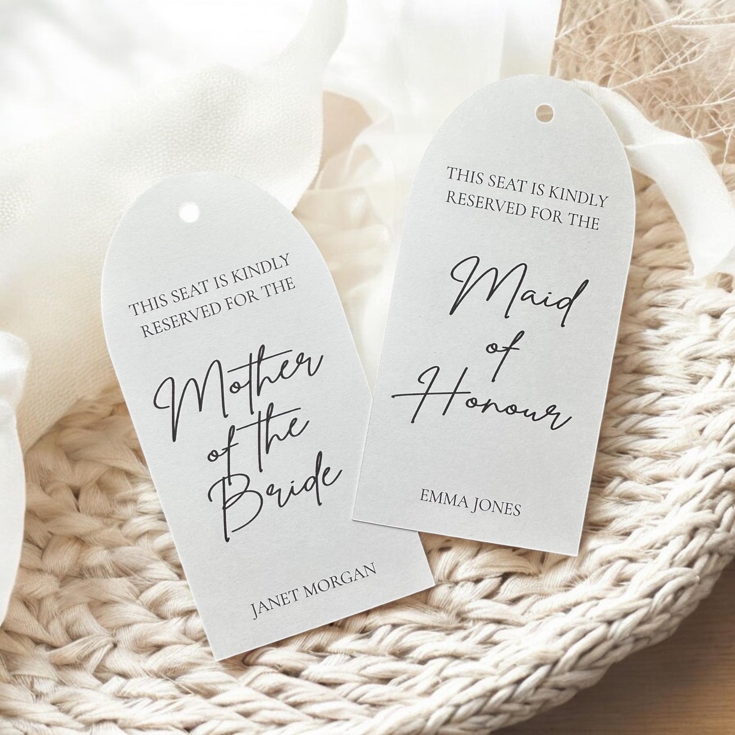 Wedding Chair Reserved Tag
