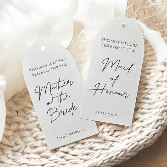 Wedding Chair Reserved Tag