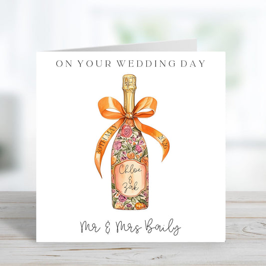 Personalised Newlywed Card, Custom Married Couple Card, Wedding Card