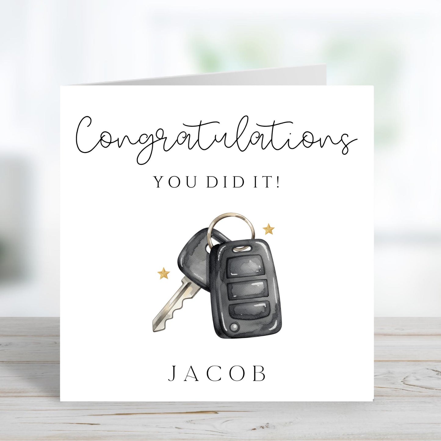 Congratulations Driving Test Card Personalised, Passed Driving Test Card