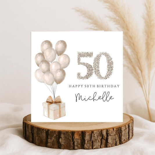 Personalised 50th Birthday Card, 50th Birthday