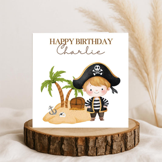 Pirate Birthday Card, Happy Birthday Card