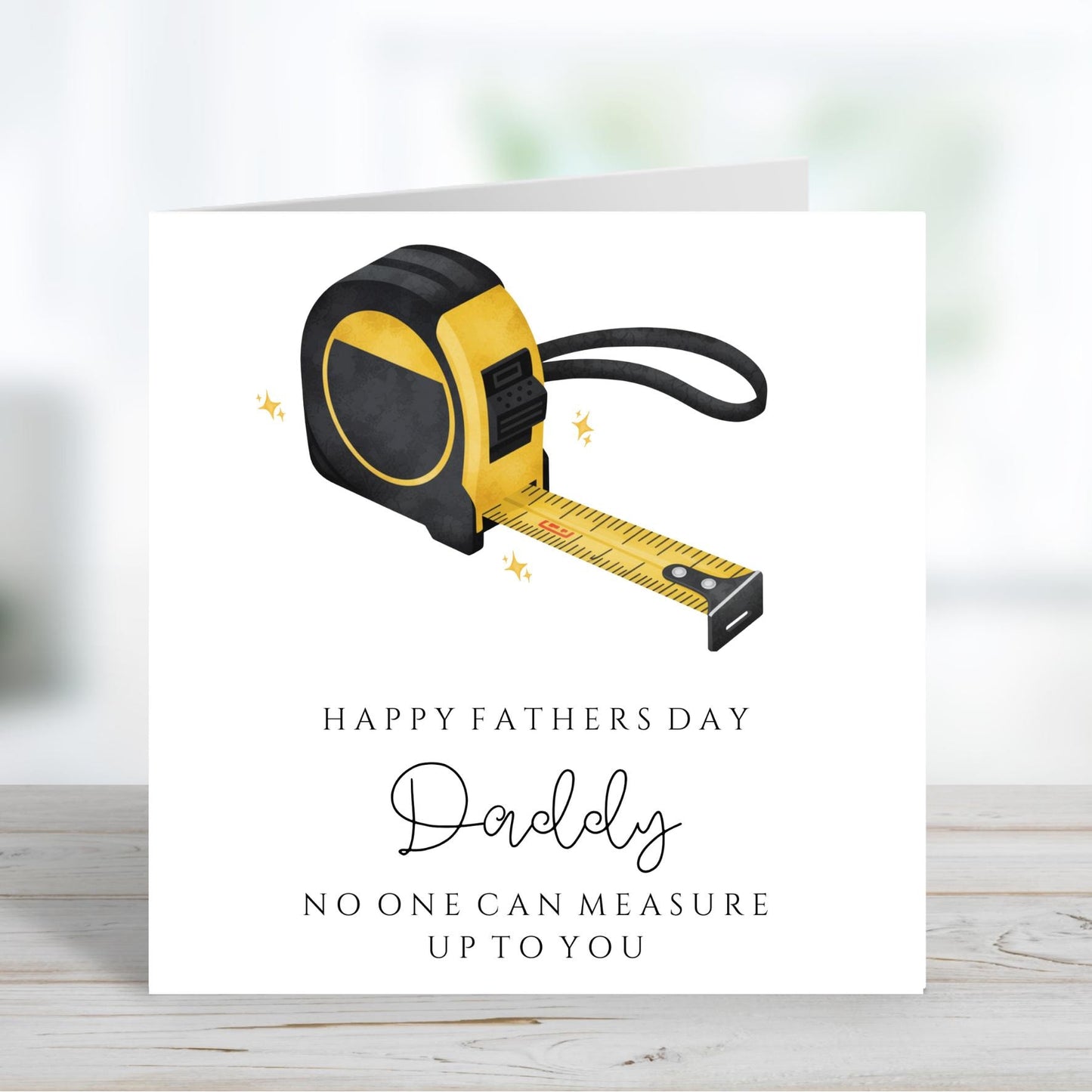 Tape Measure Fathers Day Card, Daddy Fathers Day Card