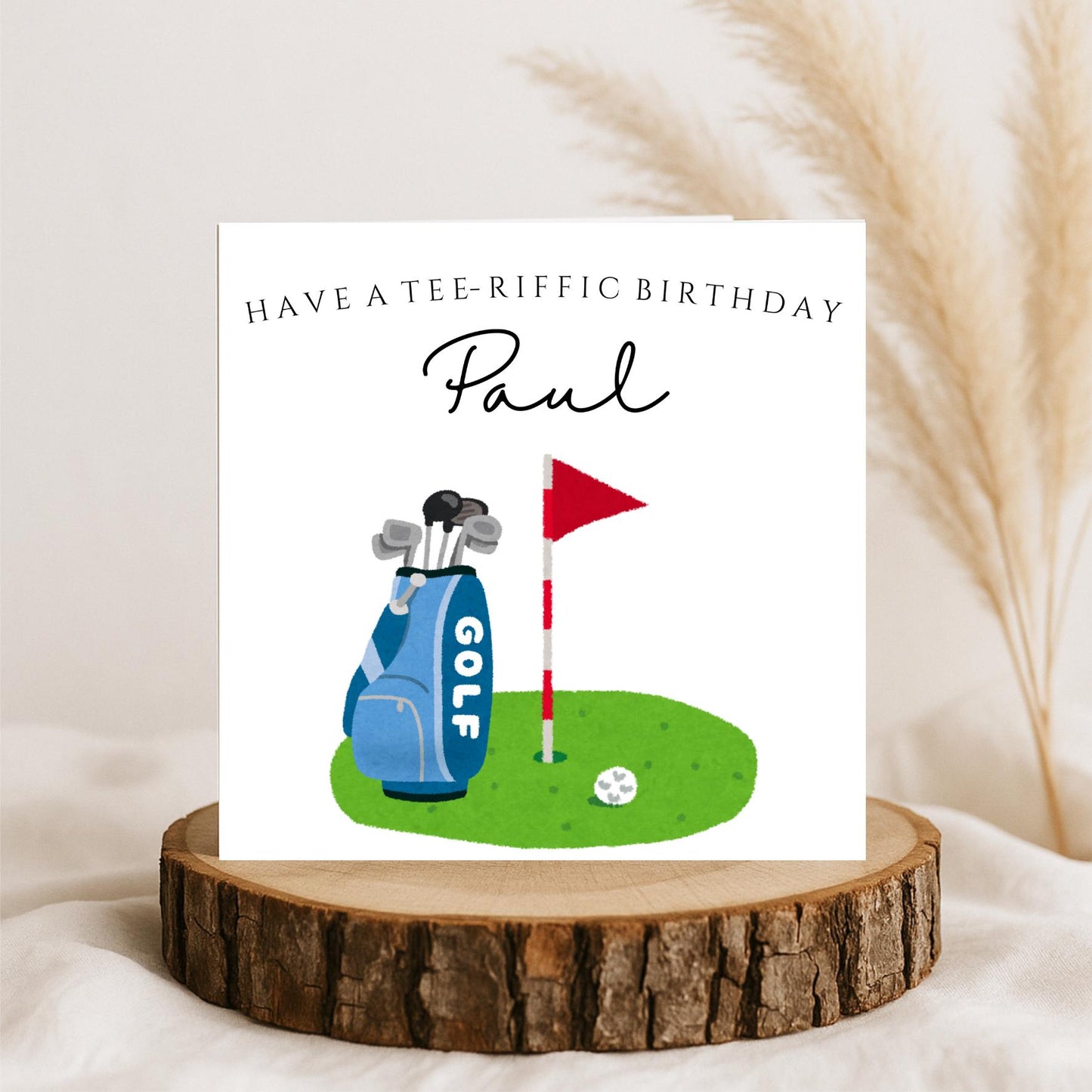 Personalised Golf Birthday Card, Funny Golf Birthday Card