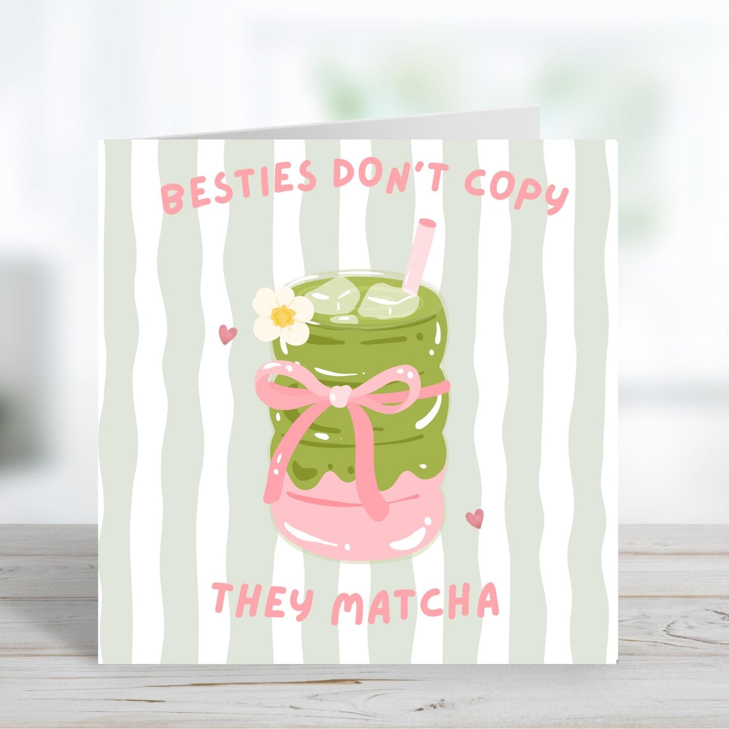 Matcha Birthday Card, Matcha Theme, Bestie Birthday