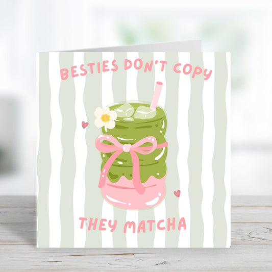 Matcha Birthday Card, Matcha Theme, Bestie Birthday