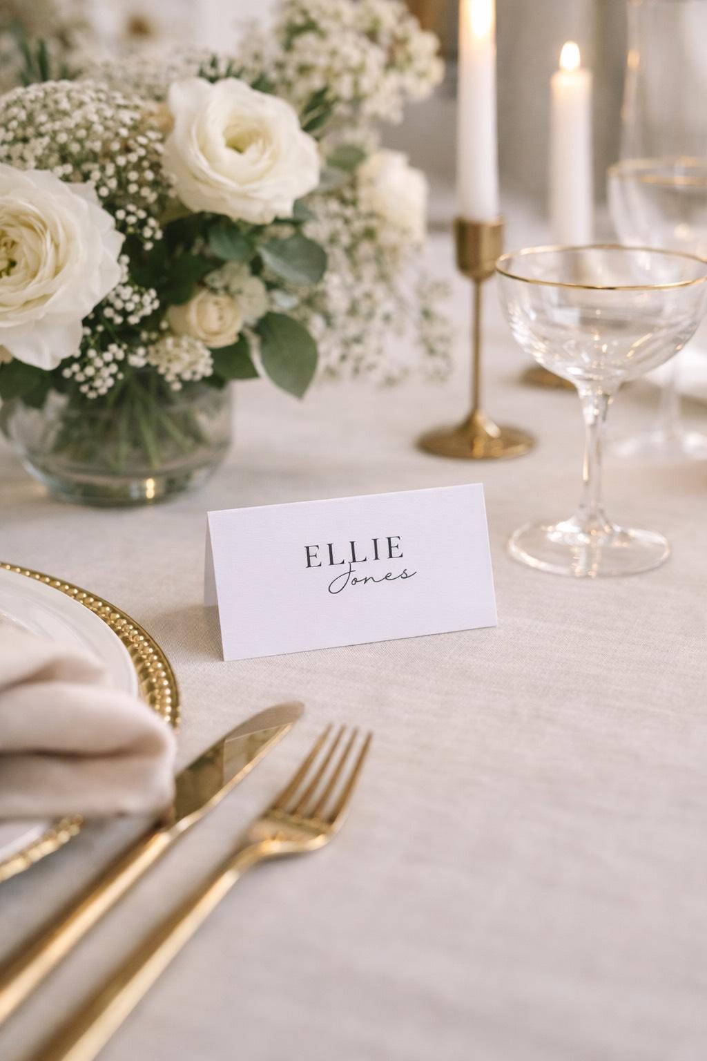 Minimalist Wedding Place Cards, Wedding Name Cards, Wedding Table Names, Wedding Favours
