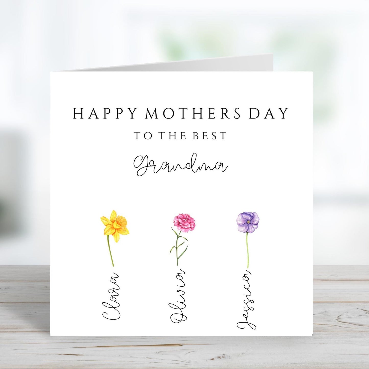 Personalised Grandma Mothers Day Card, Mothers Day Cards