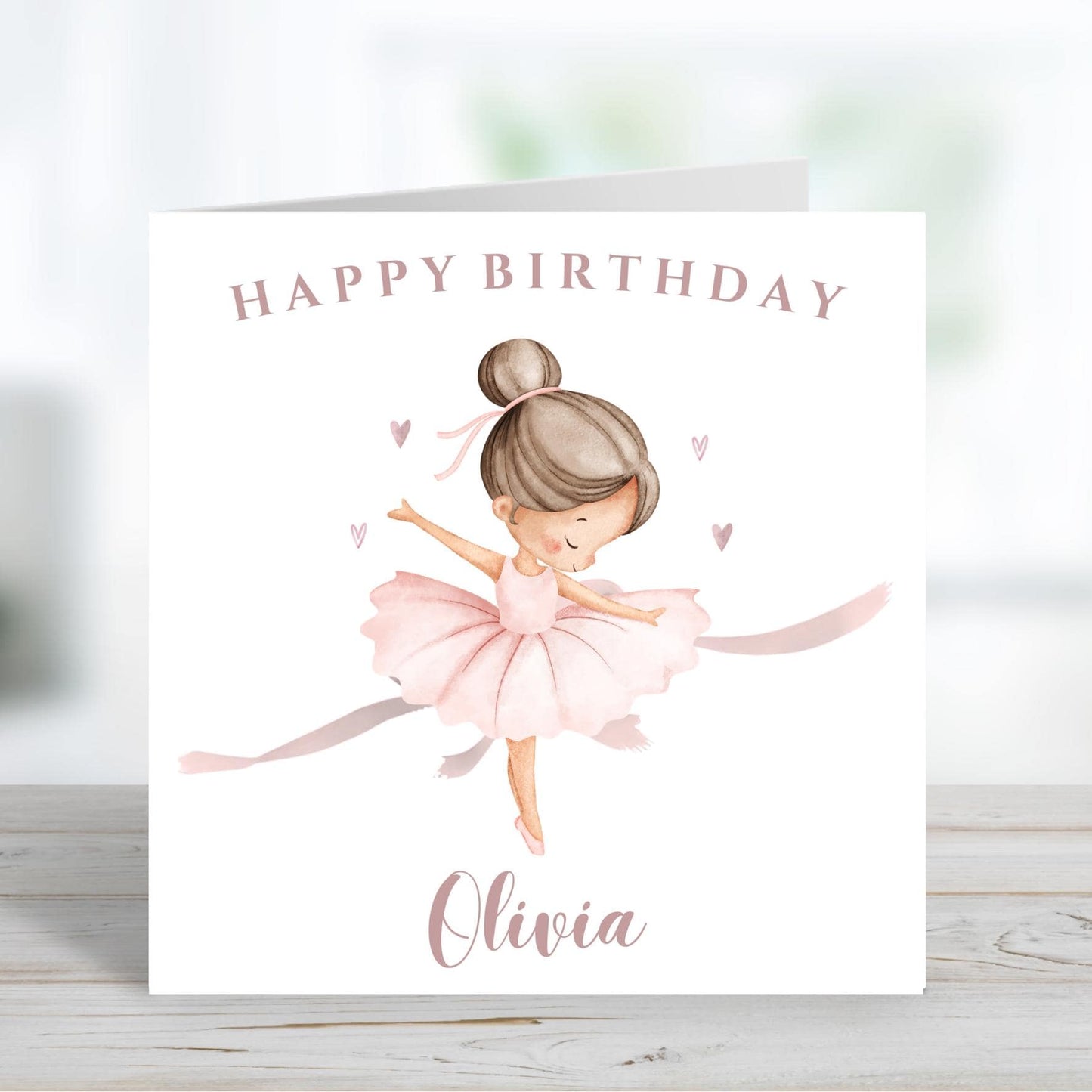 Ballerina Birthday Card, Girls Ballet Card