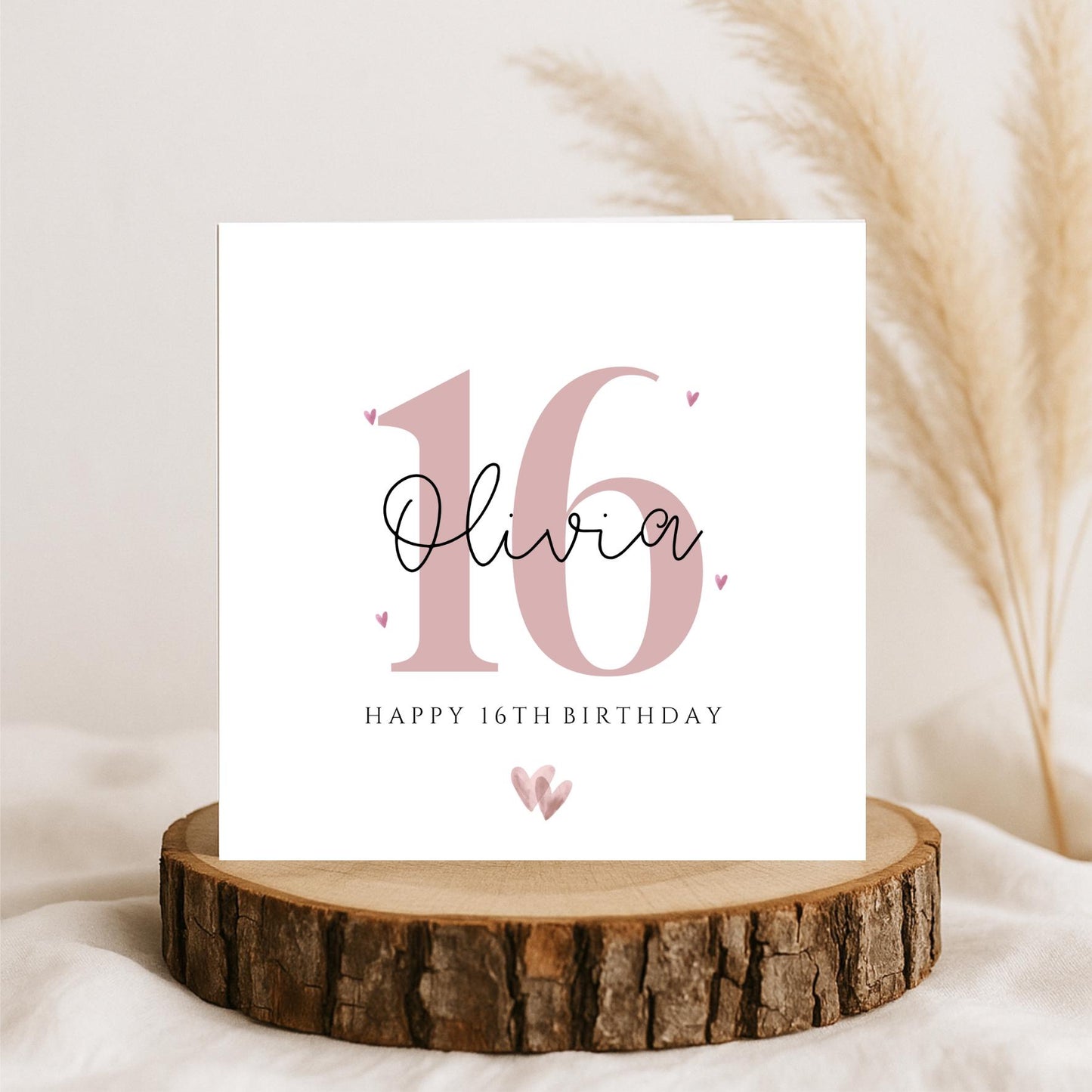 16th Birthday Card, Girls Name Birthday Card