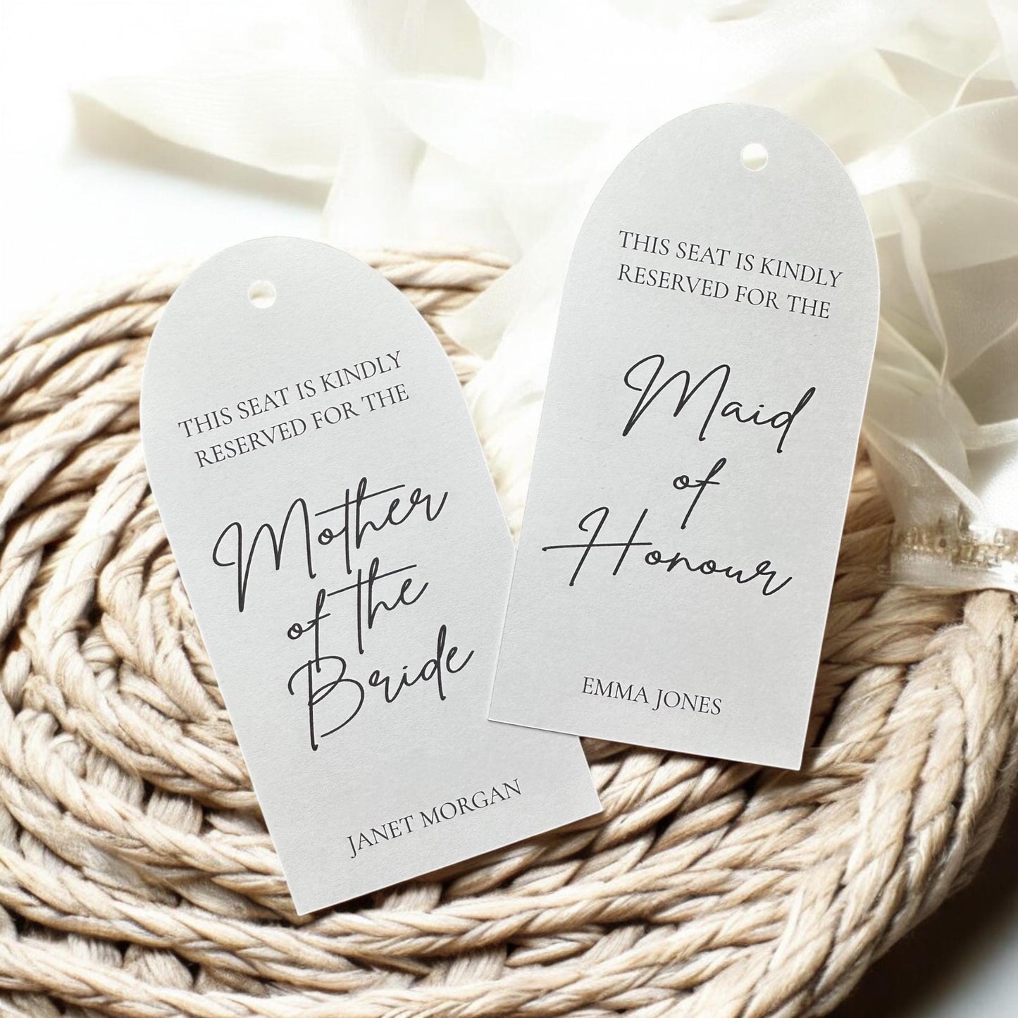 Wedding Chair Reserved Tag