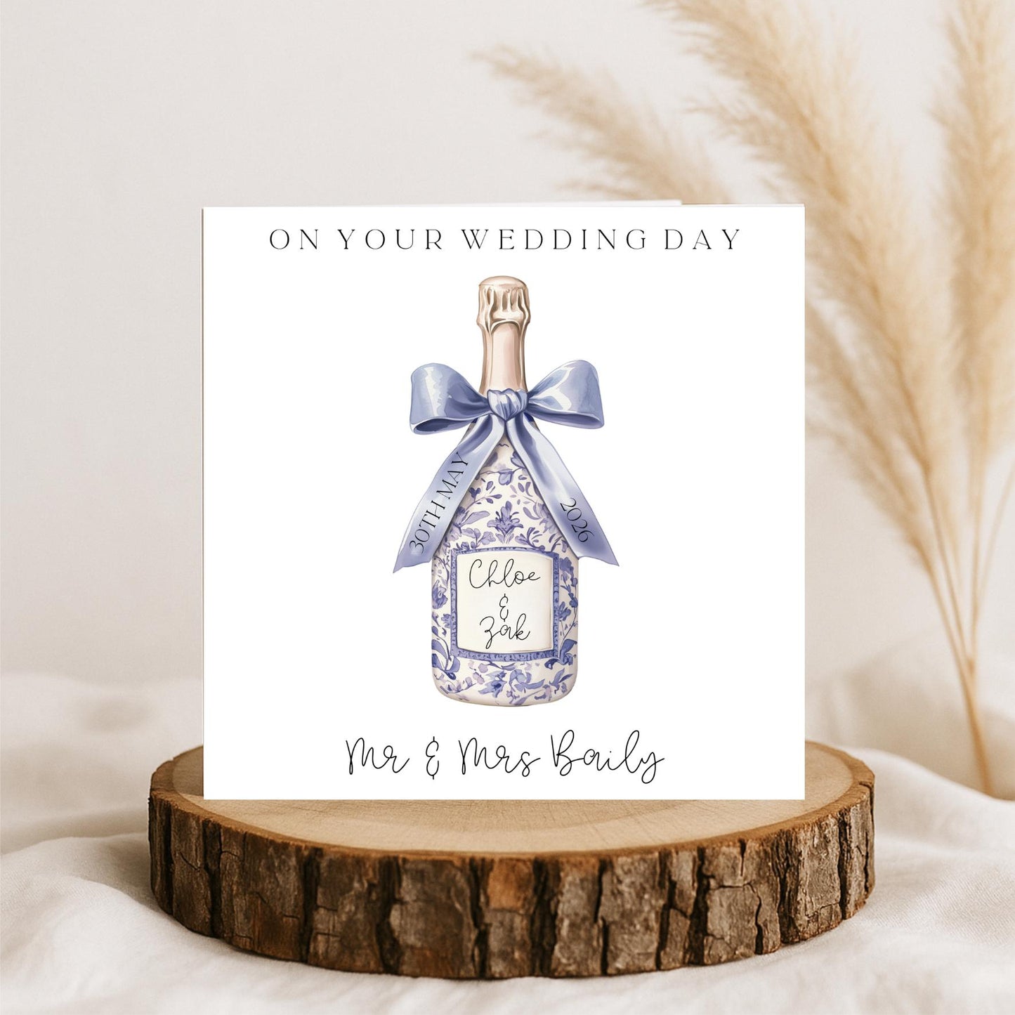 Personalised Newlywed Card, Custom Married Couple Card, Wedding Card