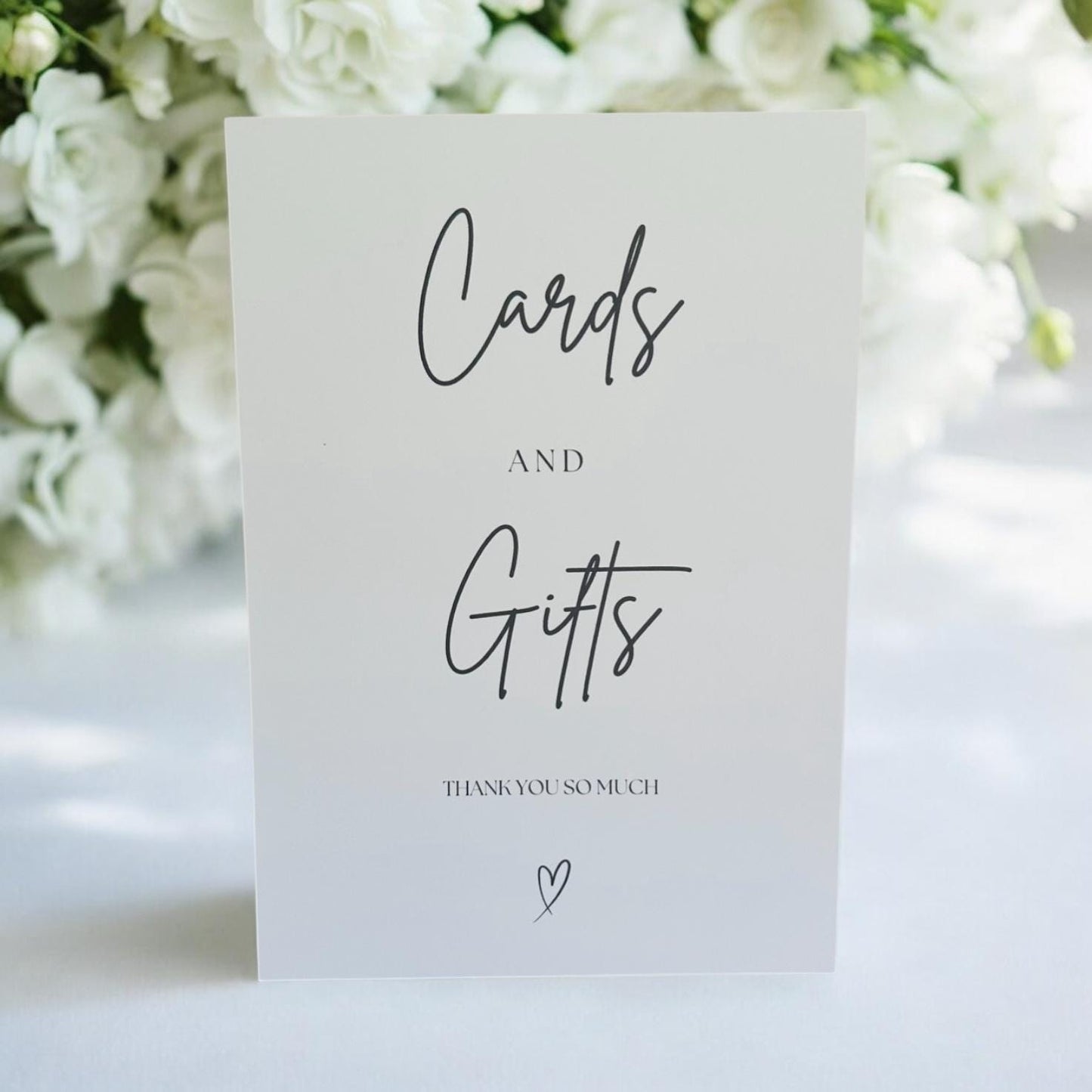 Minimalist Wedding Cards and Gifts Sign, Wedding Sign, Personalised Wedding Gifts Sign