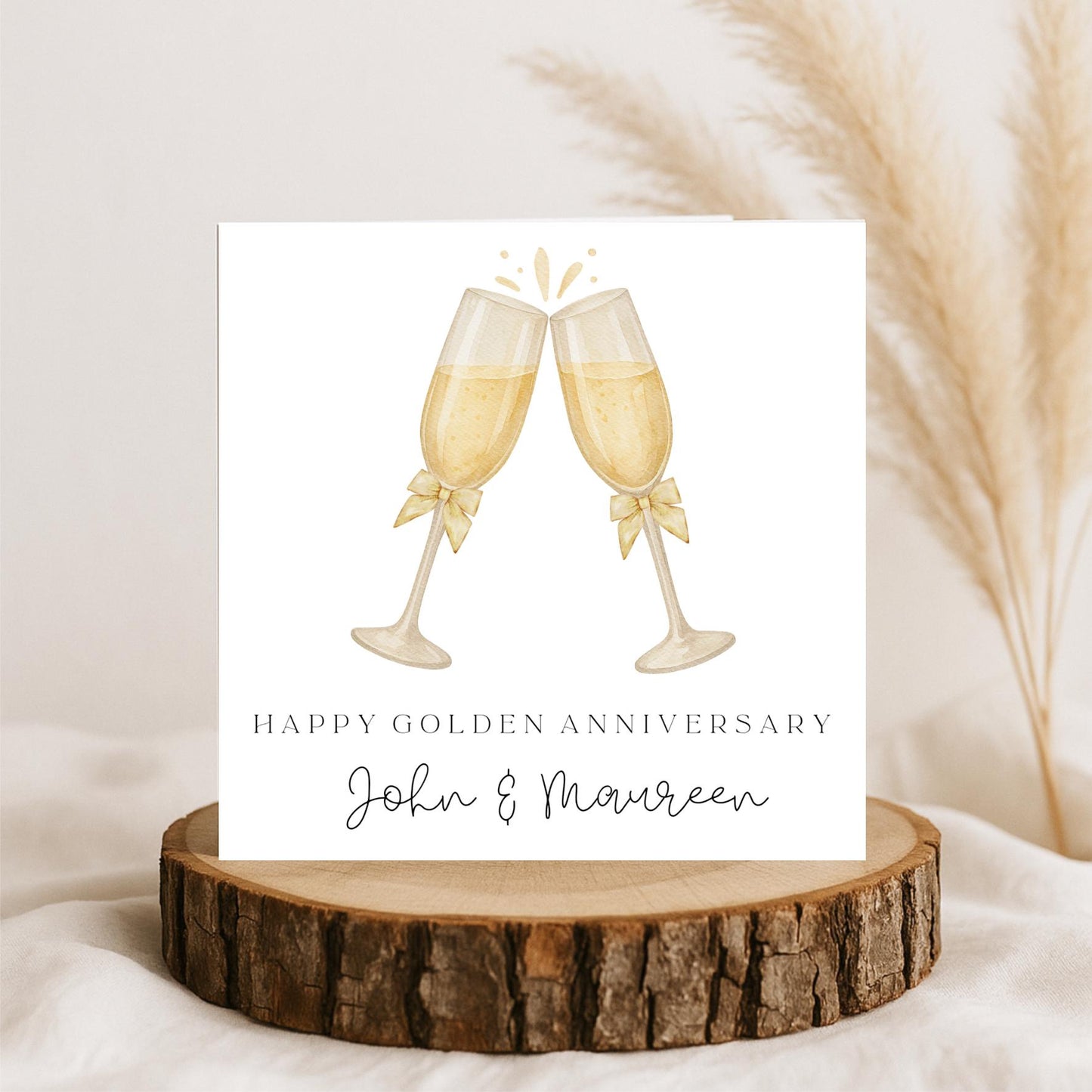 Personalised 50th anniversary Card, Golden Anniversary, Wedding Anniversary Card