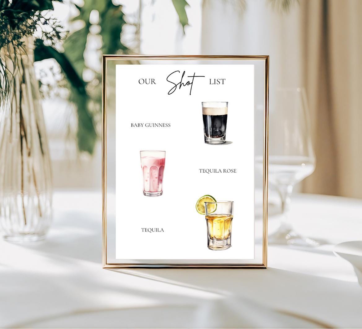 His and hers drinks, wedding drinks menu, wedding cocktail menu, wedding sign, signature cocktails