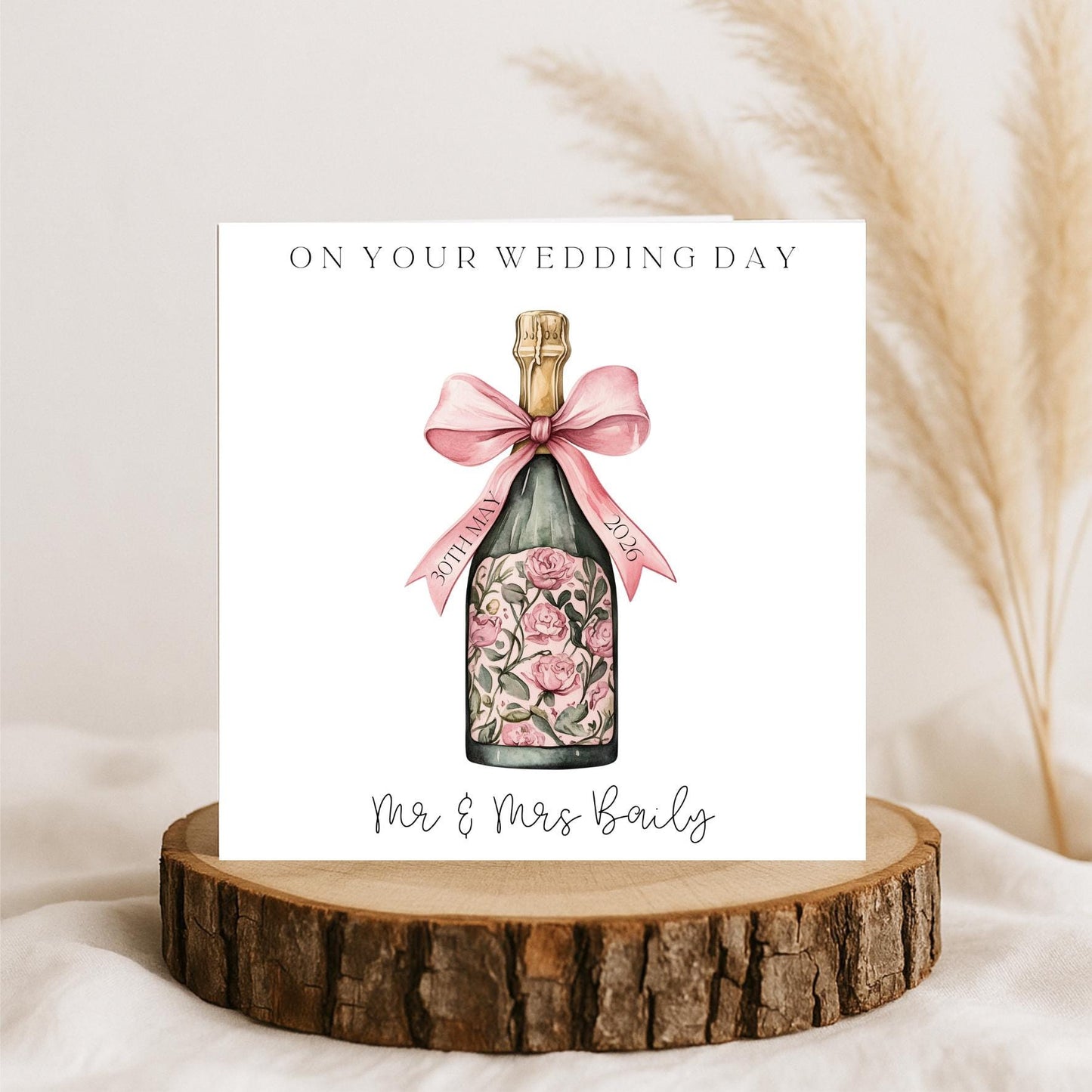 Personalised Newlywed Card, Custom Married Couple Card, Wedding Card