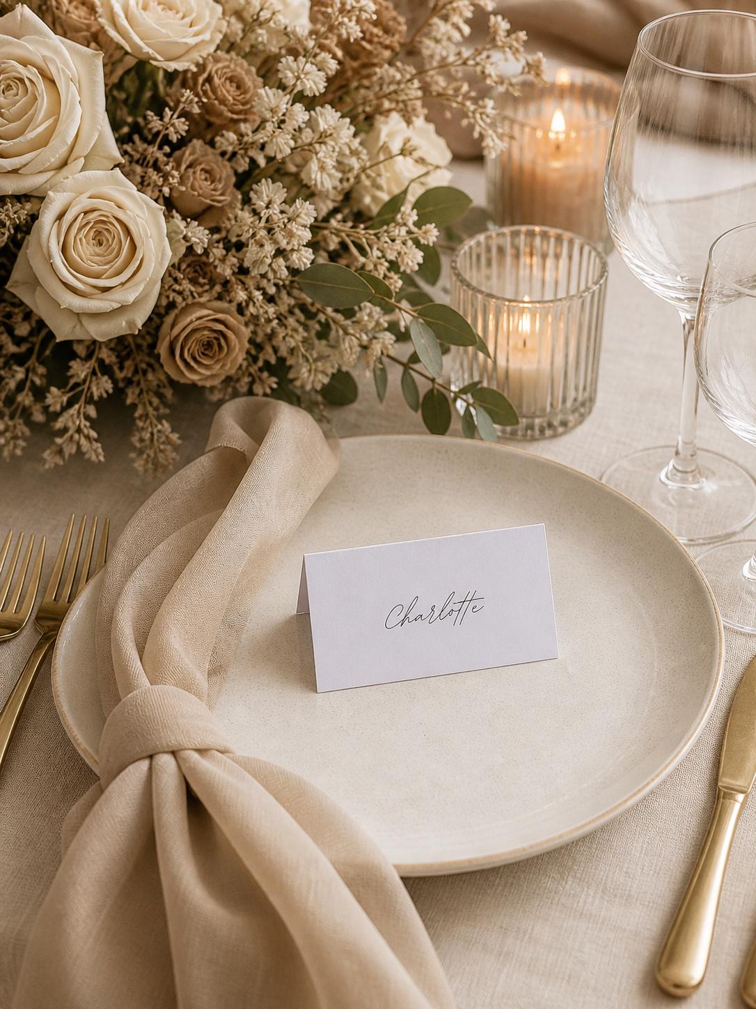 Minimalist Wedding Place Cards, Wedding Name Cards, Wedding Table Names, Wedding Favours