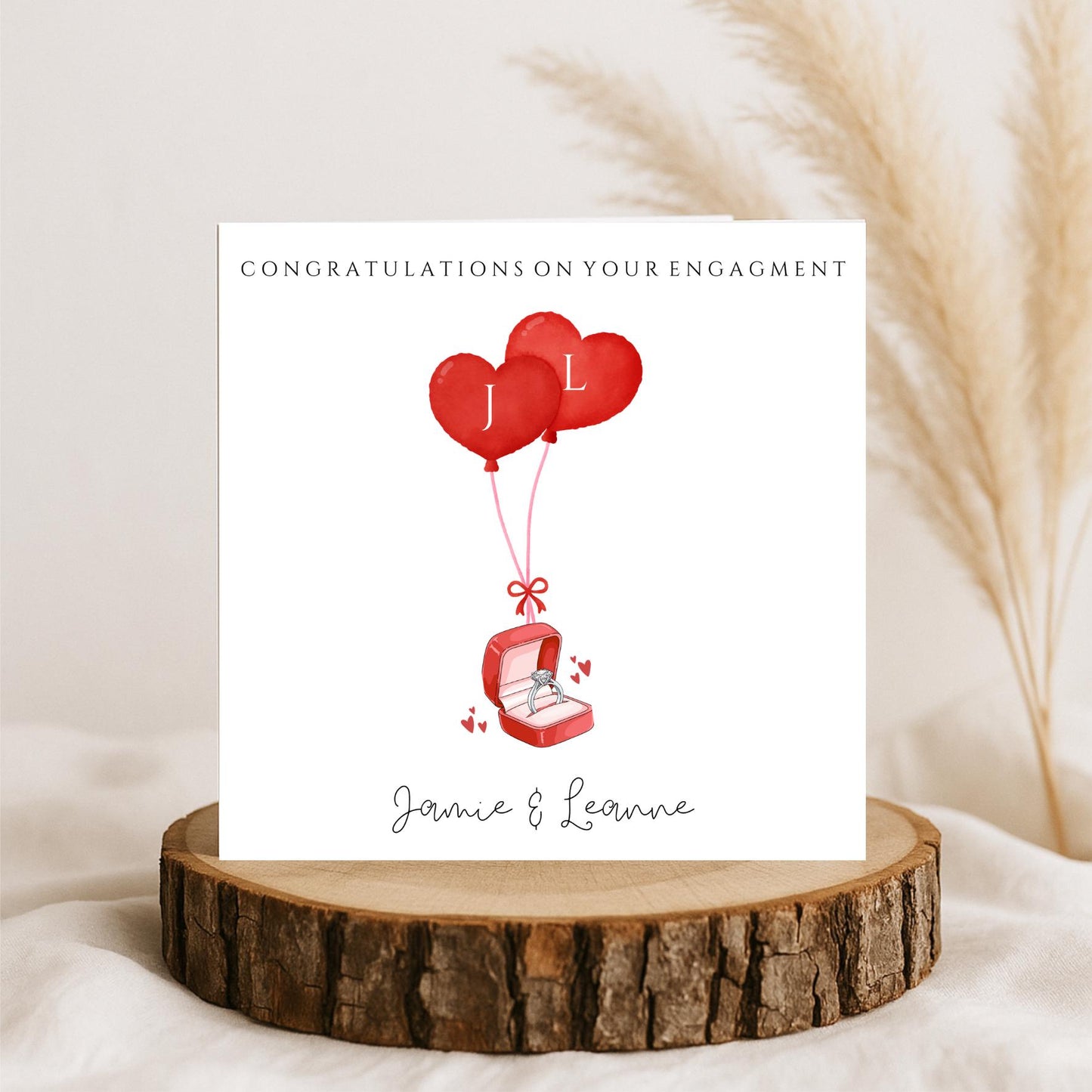 Personalised Engagement Card, Couples Engagement Card