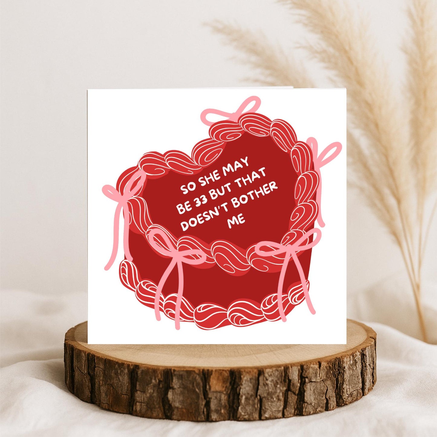 33rdBirthday Card, Lyric Birthday Card, Cake Card