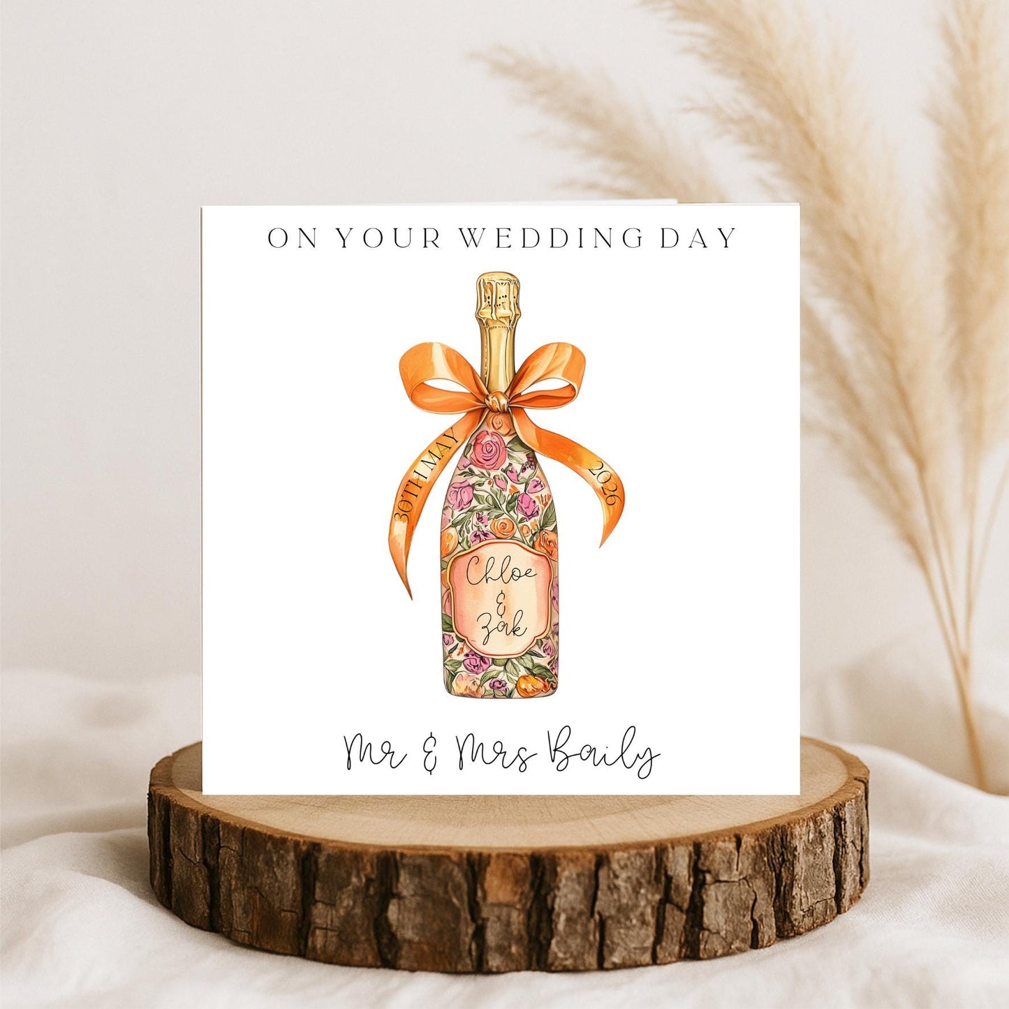 Personalised Newlywed Card, Custom Married Couple Card, Wedding Card