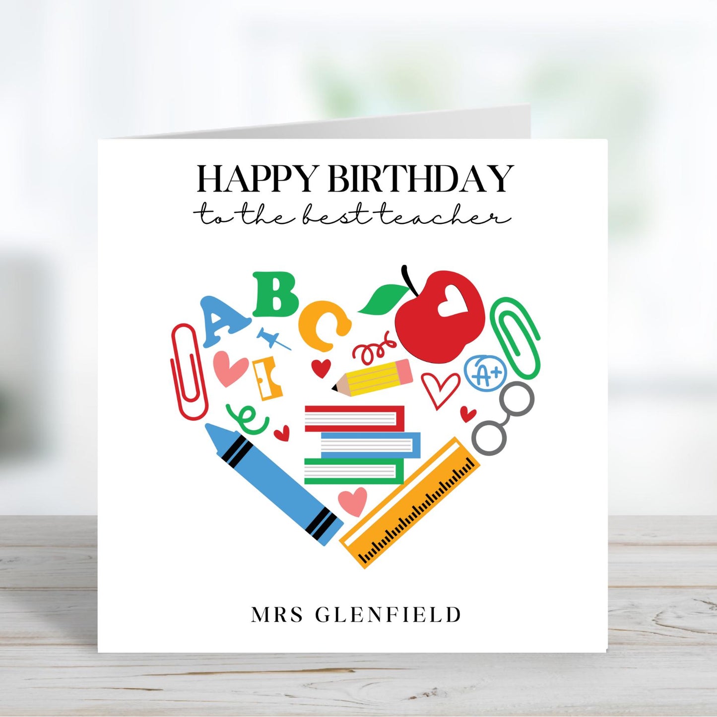 Teacher Birthday Card, Happy Birthday Teacher, Best Teacher
