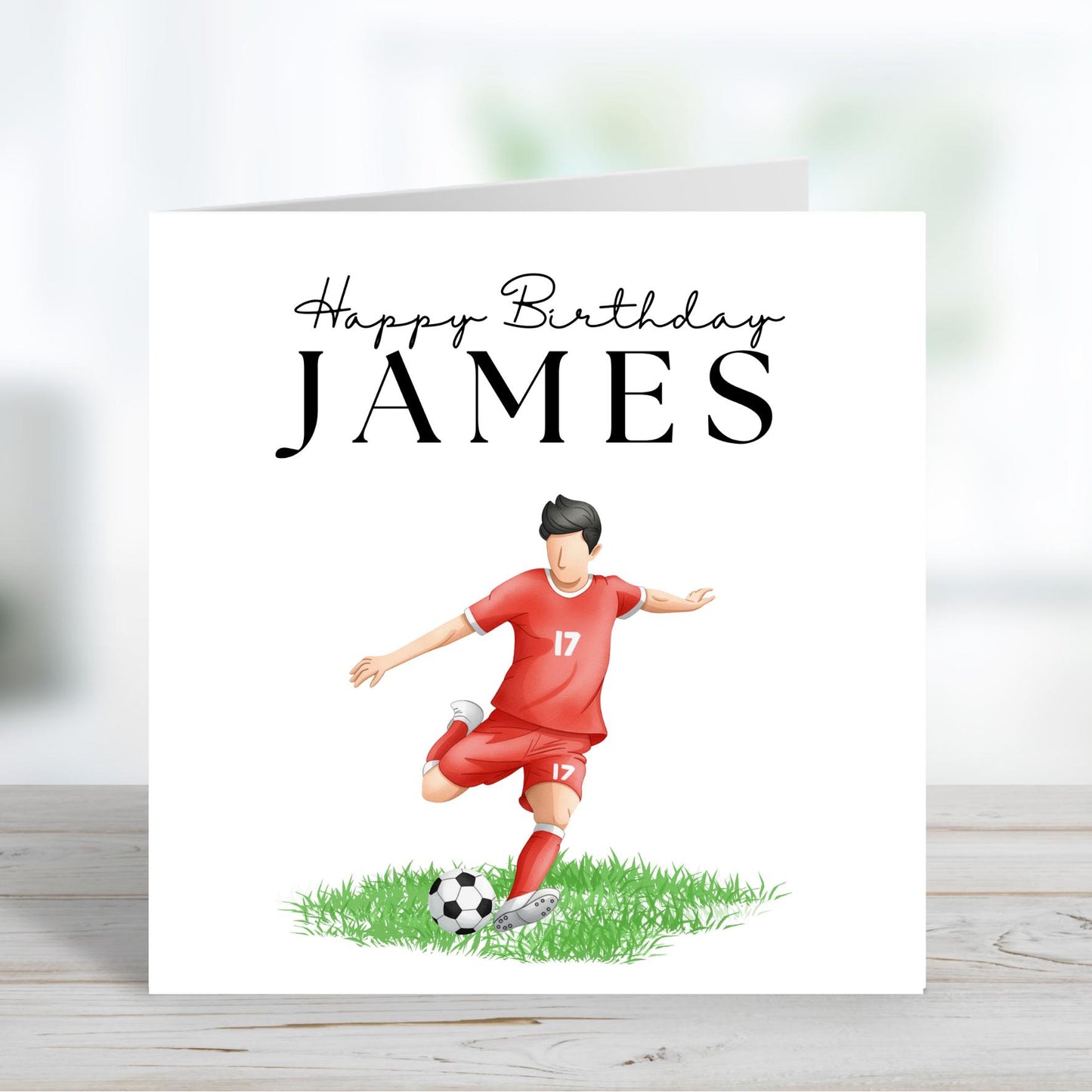 Boys football birthday card, Personalised Birthday Card