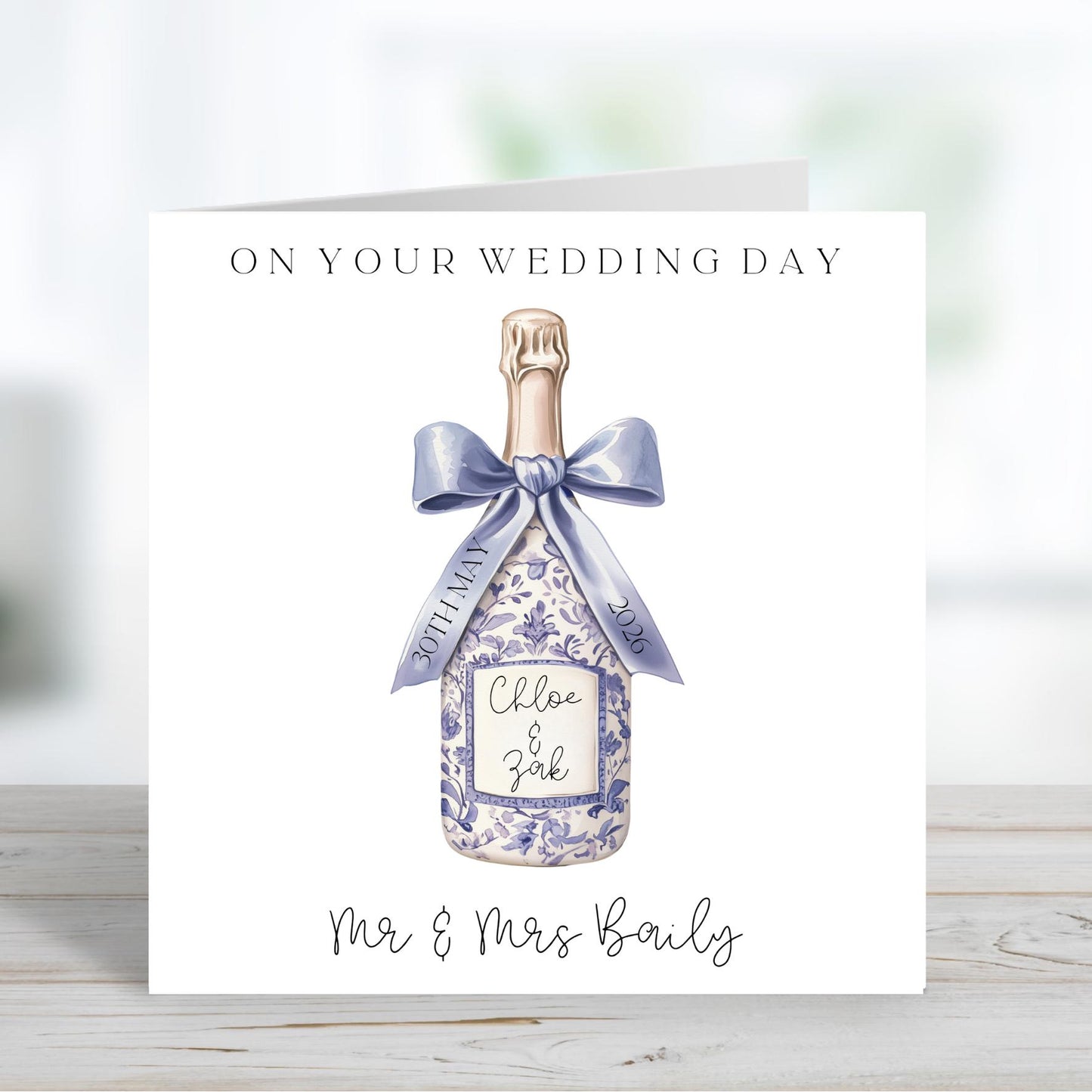 Personalised Newlywed Card, Custom Married Couple Card, Wedding Card