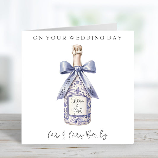 Personalised Newlywed Card, Custom Married Couple Card, Wedding Card
