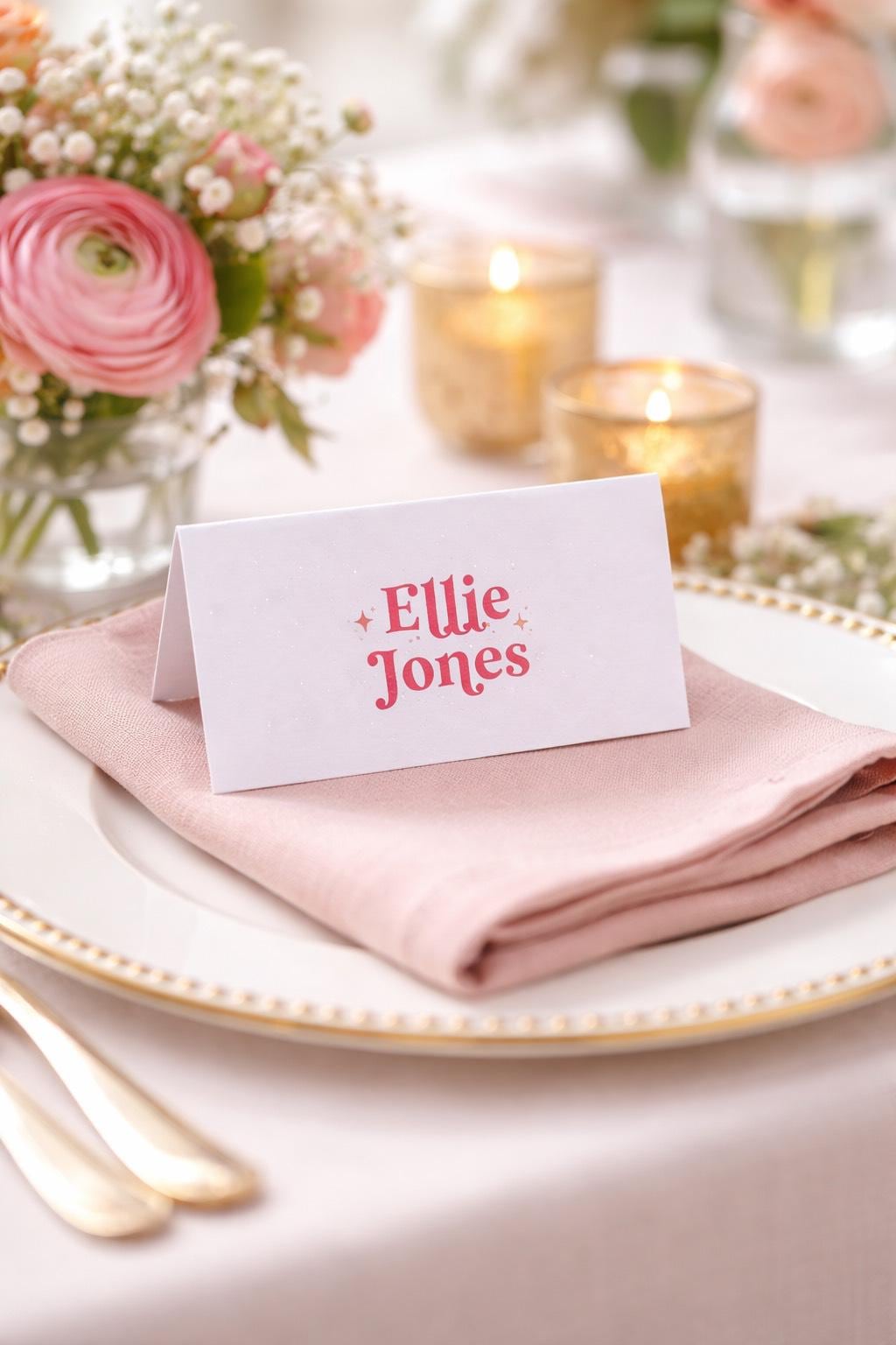 Minimalist Wedding Place Cards, Wedding Name Cards, Wedding Table Names, Wedding Favours