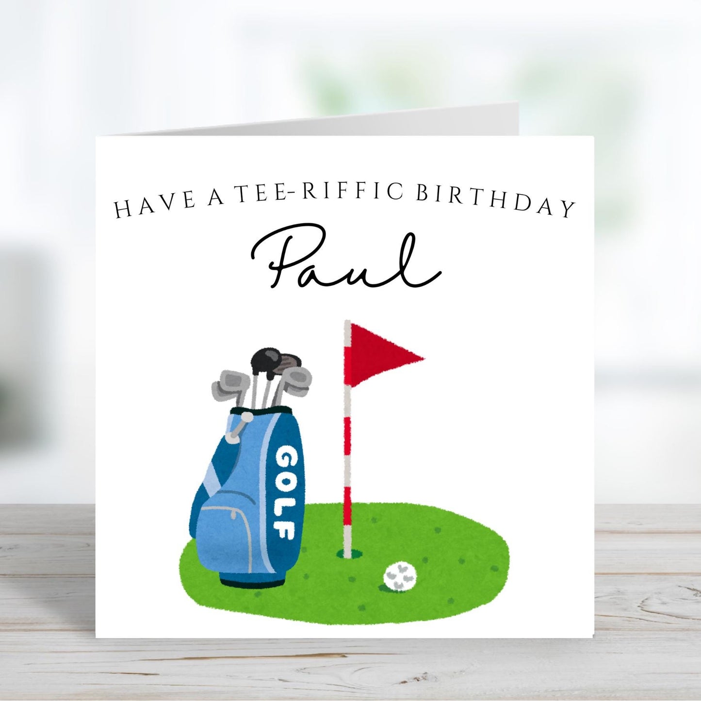 Personalised Golf Birthday Card, Funny Golf Birthday Card