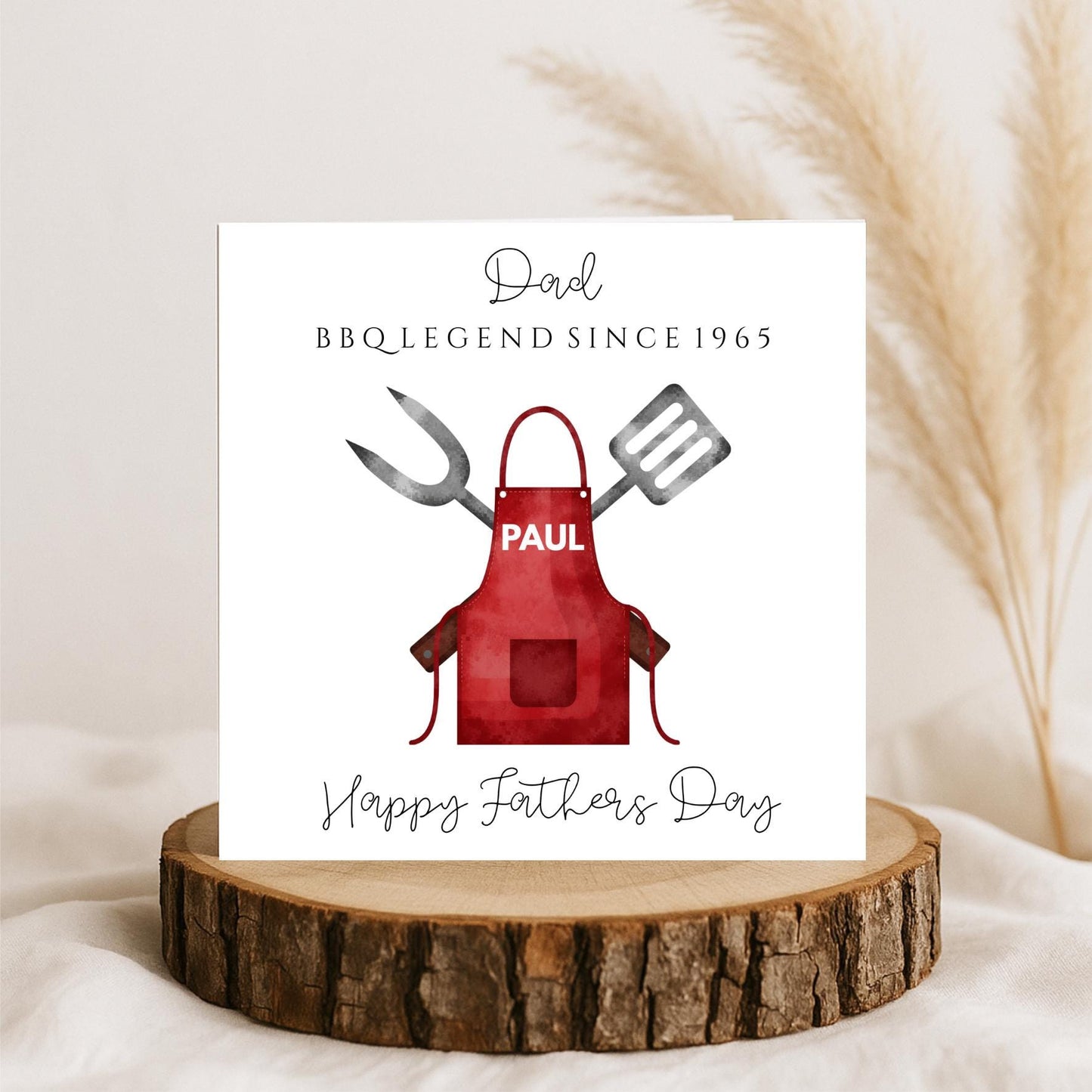 BBQ Legend Fathers Day Card, Custom Name Fathers Day Card