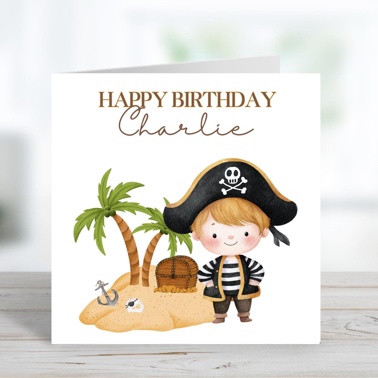 Pirate Birthday Card, Happy Birthday Card