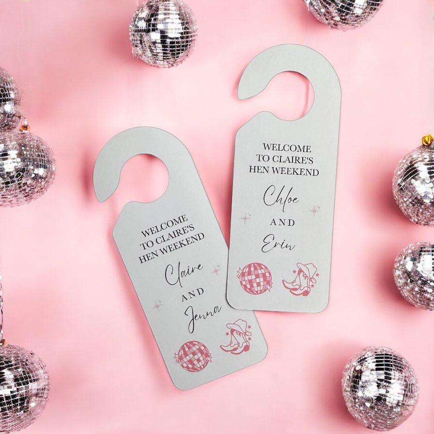 Personalised Wedding Hen Party Room Reserved Door Hanger