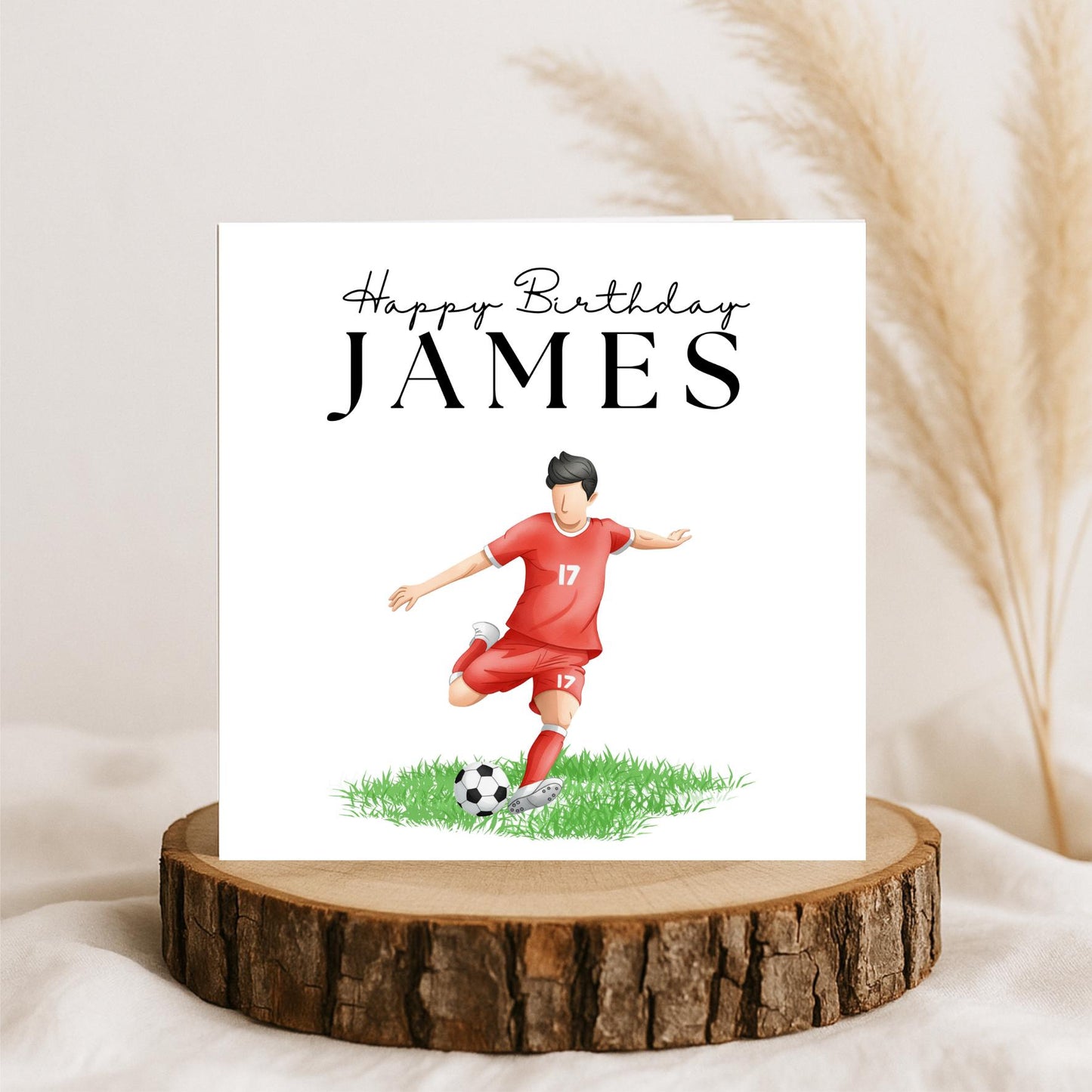 Boys football birthday card, Personalised Birthday Card