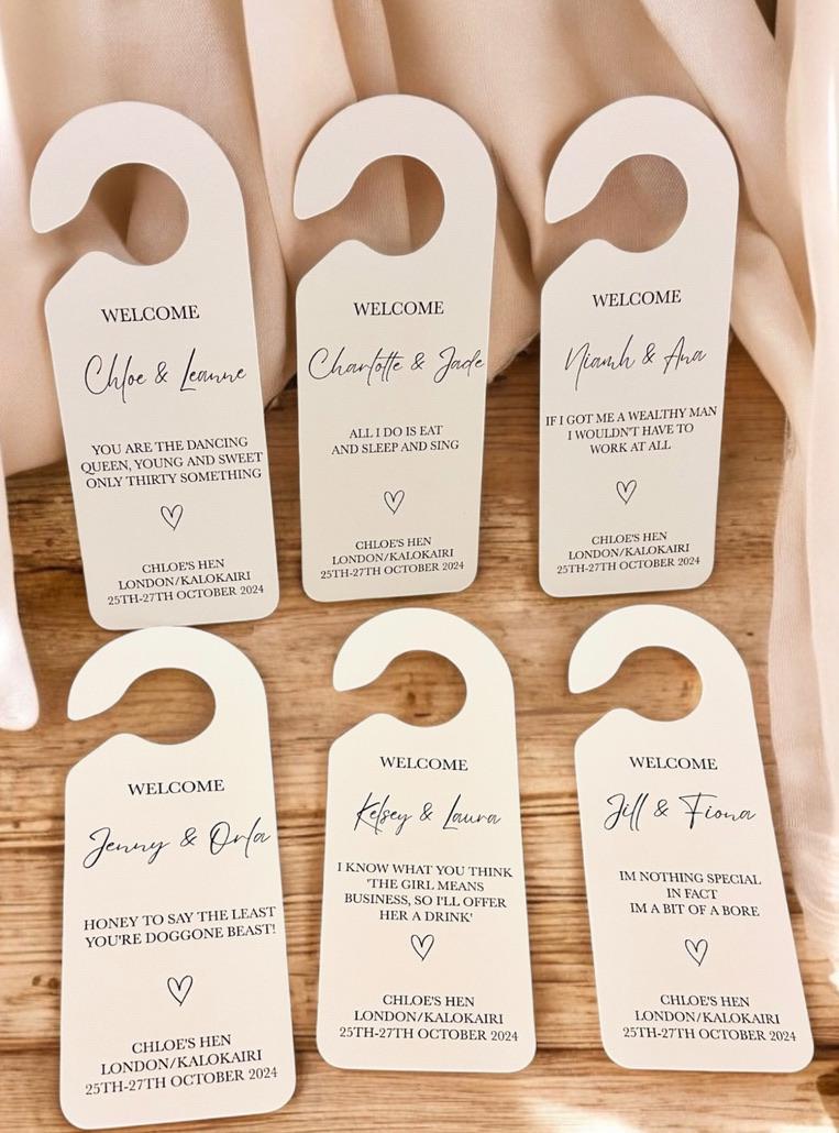 Personalised Wedding Room Reserved Door Hanger