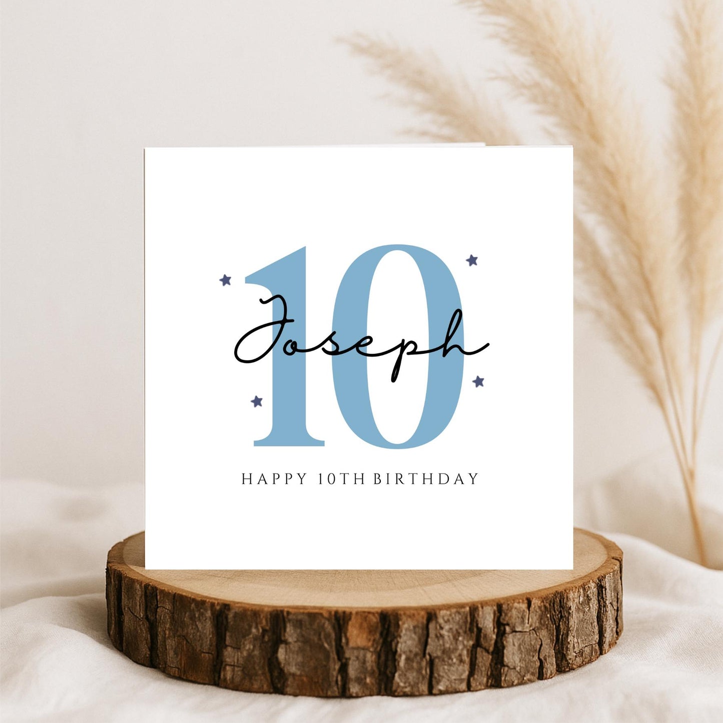 10th Birthday Card, Boys Name Birthday Card