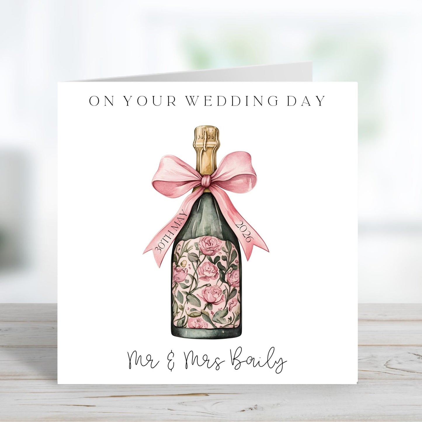 Personalised Newlywed Card, Custom Married Couple Card, Wedding Card