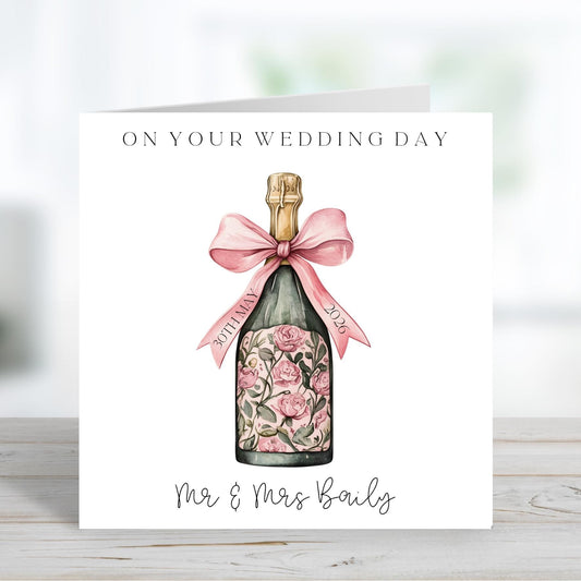 Personalised Newlywed Card, Custom Married Couple Card, Wedding Card