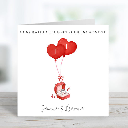 Personalised Engagement Card, Couples Engagement Card