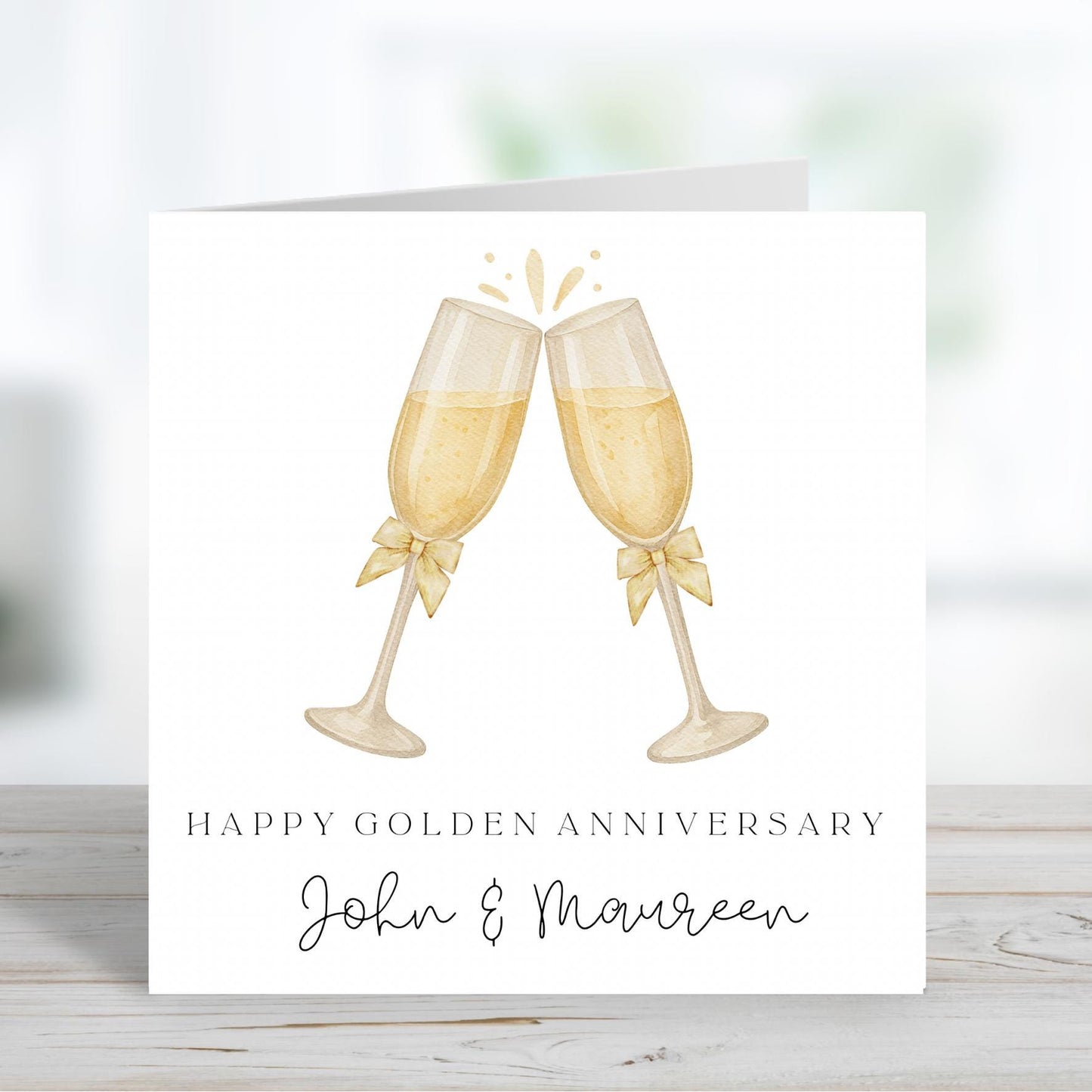 Personalised 50th anniversary Card, Golden Anniversary, Wedding Anniversary Card
